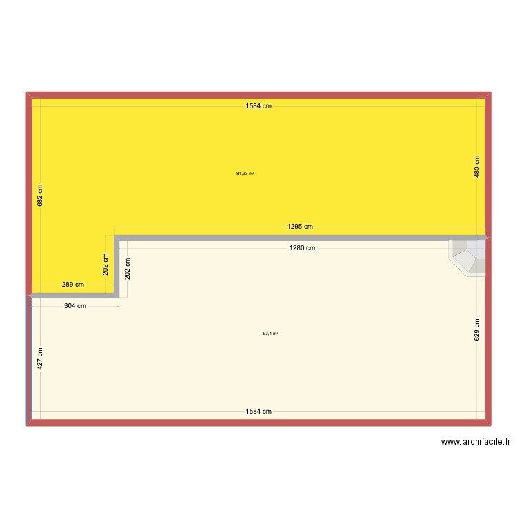 ProjetoMeioReforma. Plan de 2 pièces et 175 m2