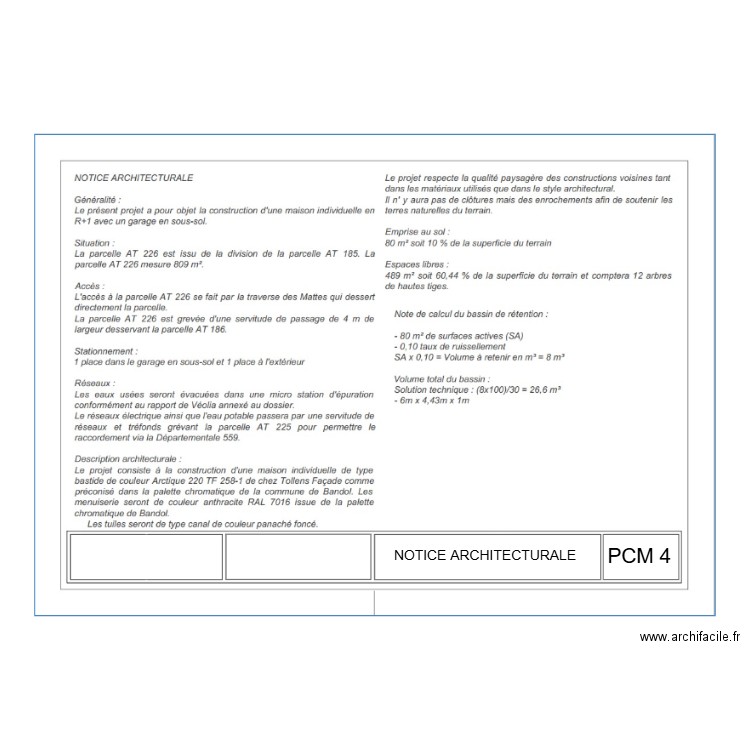 PCM 4. Plan de 0 pièce et 0 m2