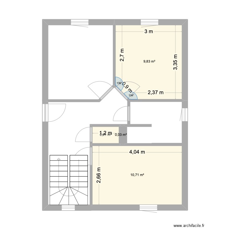 Le PIN 1. Plan de 4 pièces et 21 m2