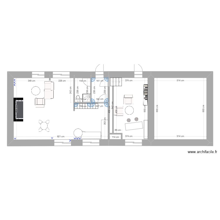 PLAN normandie. Plan de 5 pièces et 108 m2