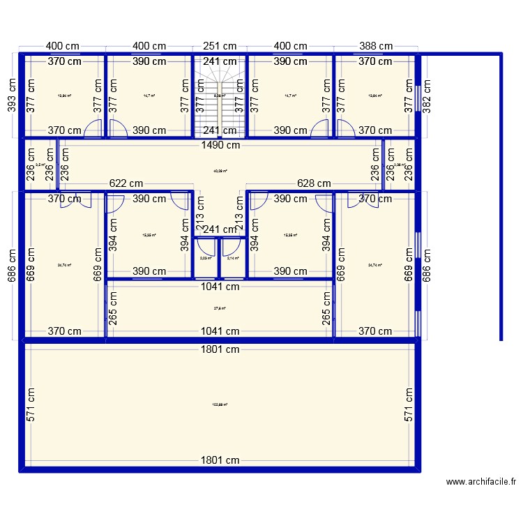 mohammed. Plan de 16 pièces et 328 m2