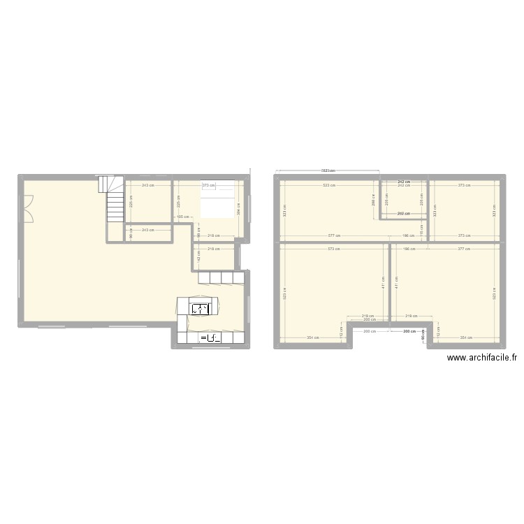 Maison 2. Plan de 14 pièces et 179 m2