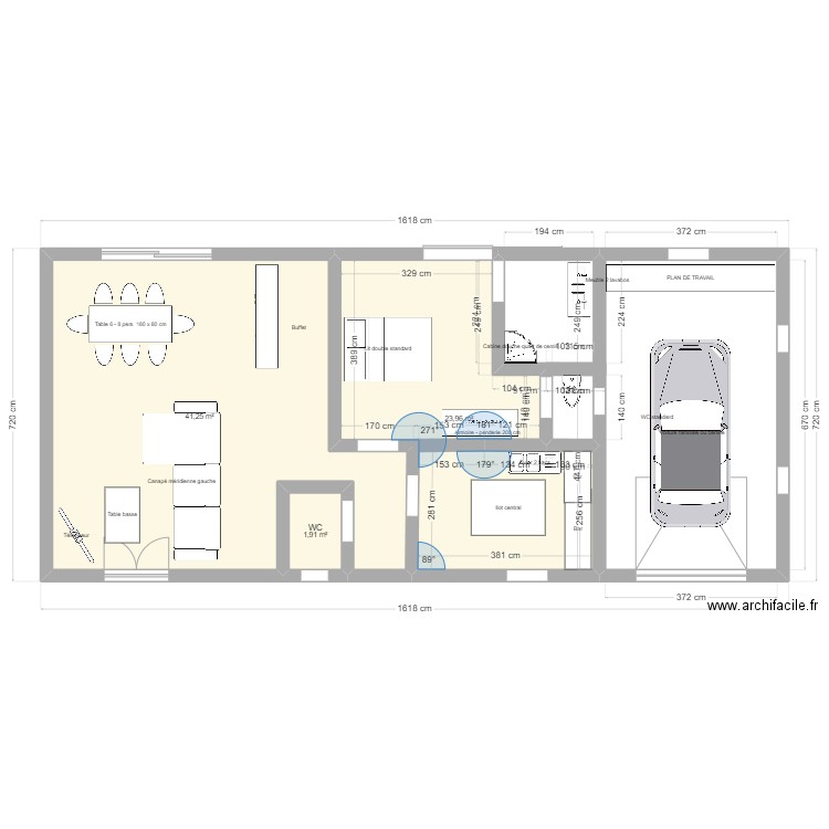 MAISON 3. Plan de 3 pièces et 67 m2