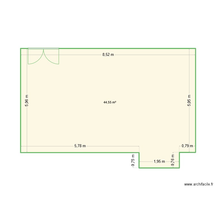 maison mickael. Plan de 1 pièce et 45 m2