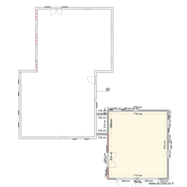 garage GR 1. Plan de 1 pièce et 58 m2