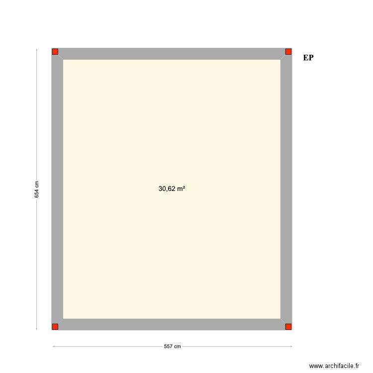 Sergey Entrance Carport. Plan de 1 pièce et 31 m2