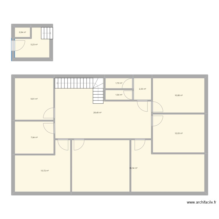 BUREAU CROISSY. Plan de 12 pièces et 131 m2