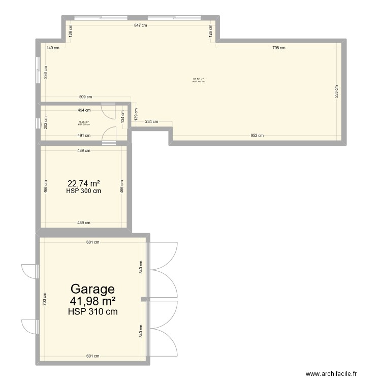 Maison de Dylan. Plan de 4 pièces et 166 m2