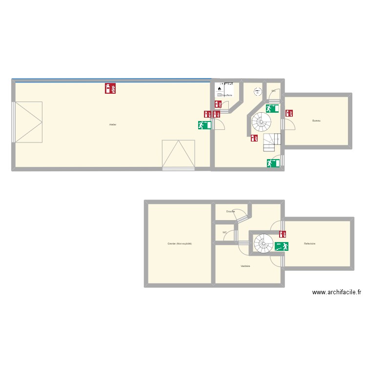 Ste x. Plan de 11 pièces et 207 m2