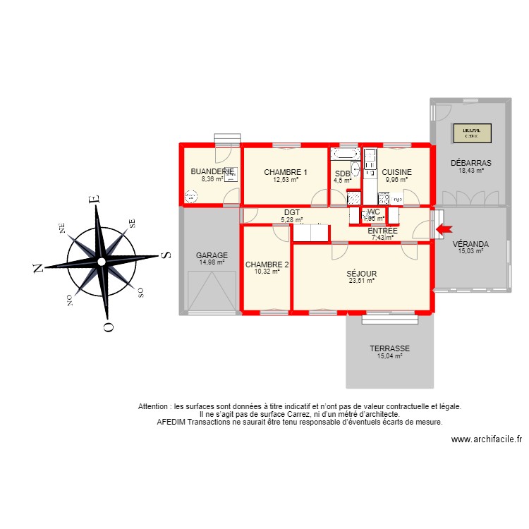 BI21379 -. Plan de 15 pièces et 161 m2