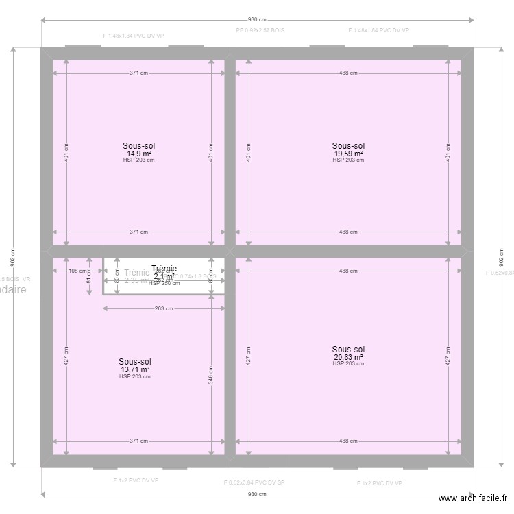 ML24011258. Plan de 25 pièces et 213 m2