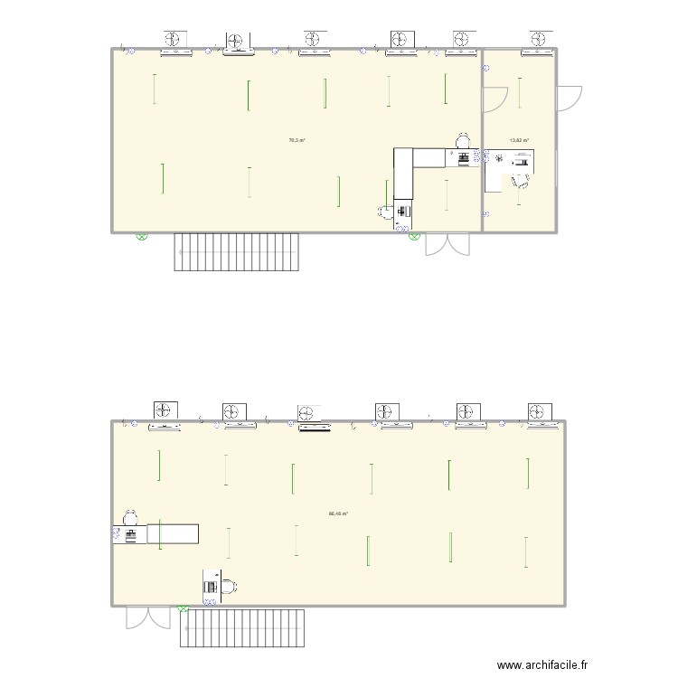 STM Stockage. Plan de 3 pièces et 171 m2