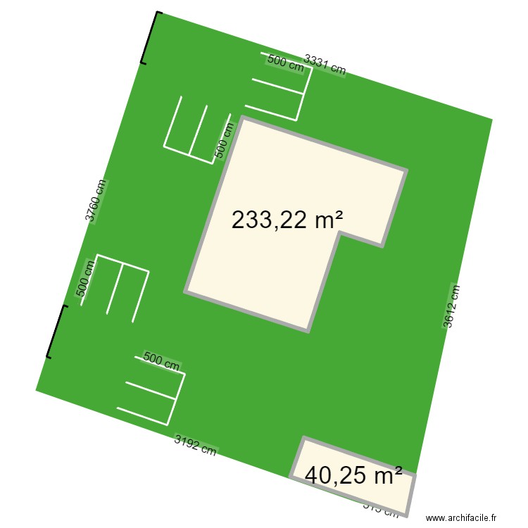 Biscarosse. Plan de 2 pièces et 273 m2