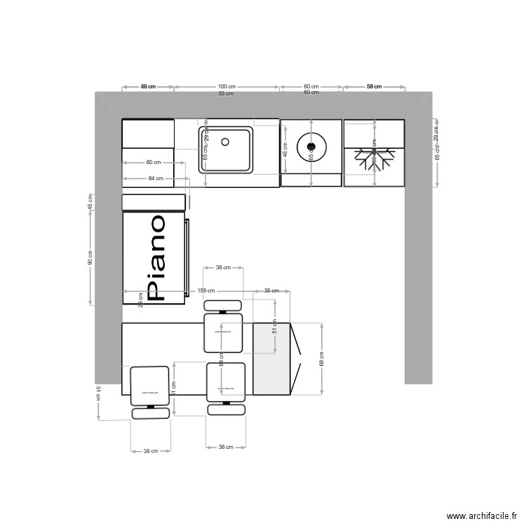 plan cuisine davy niveau 3. Plan de 0 pièce et 0 m2