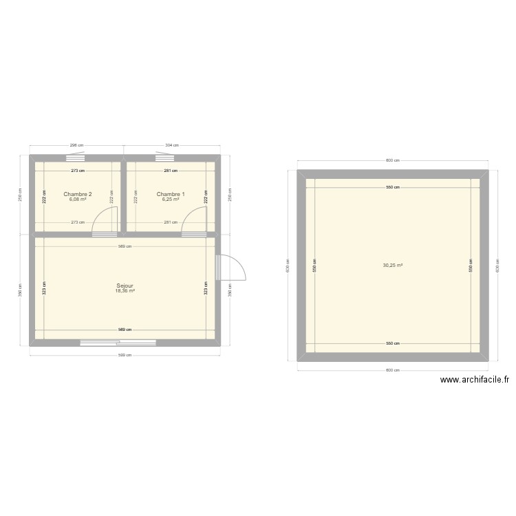 T3 petit budget (2). Plan de 4 pièces et 61 m2