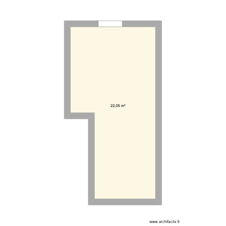 garage. Plan de 1 pièce et 22 m2