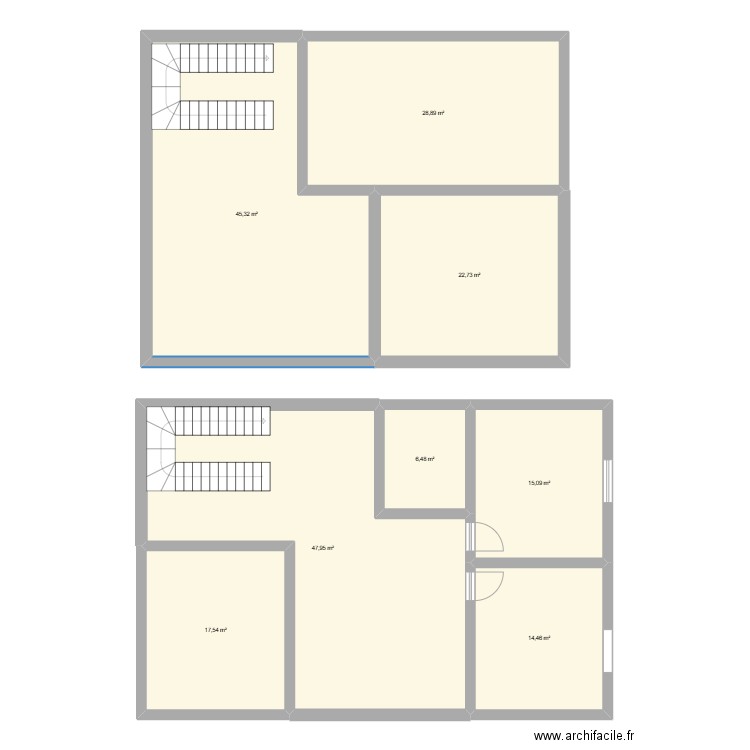 AD1. Plan de 8 pièces et 198 m2