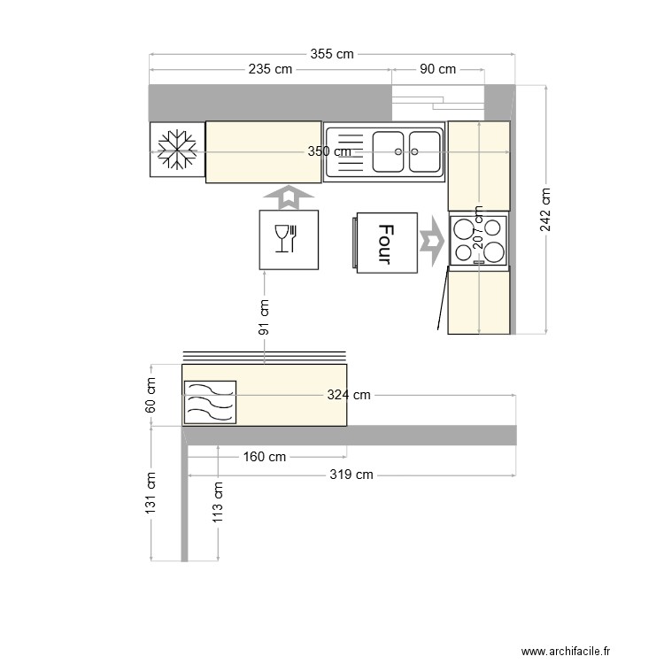 CUISINE. Plan de 0 pièce et 0 m2