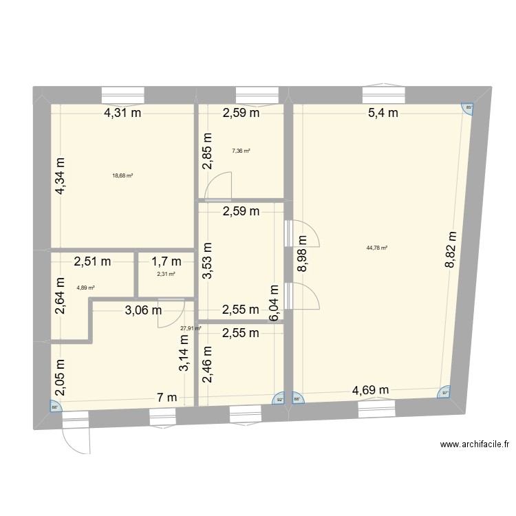 LE CERCLE. Plan de 6 pièces et 106 m2