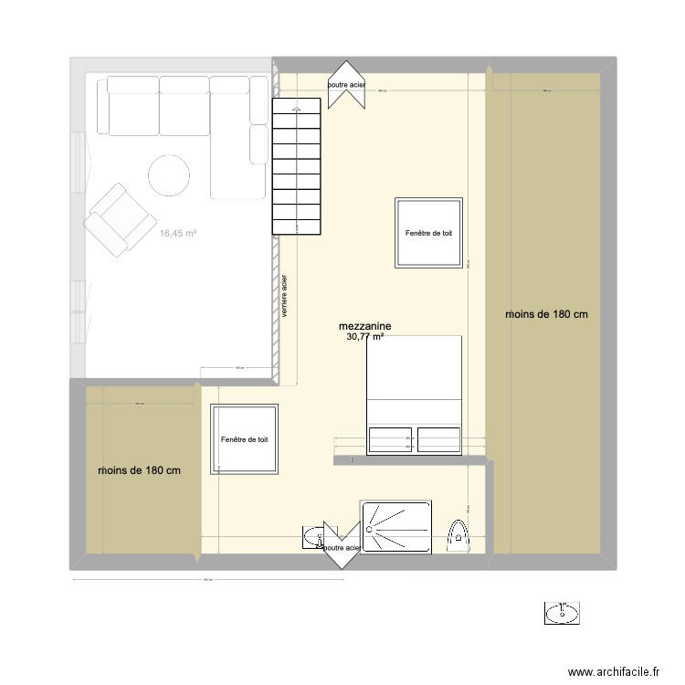 Marin 8. Plan de 10 pièces et 117 m2