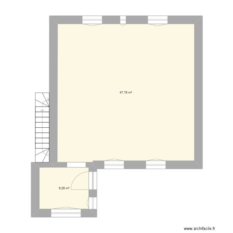 RDC original. Plan de 0 pièce et 0 m2