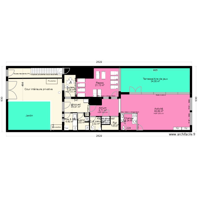 B92A28T PROJET deb travaux REEL 240923 V ArL mo BiD_2.1. Plan de 19 pièces et 228 m2