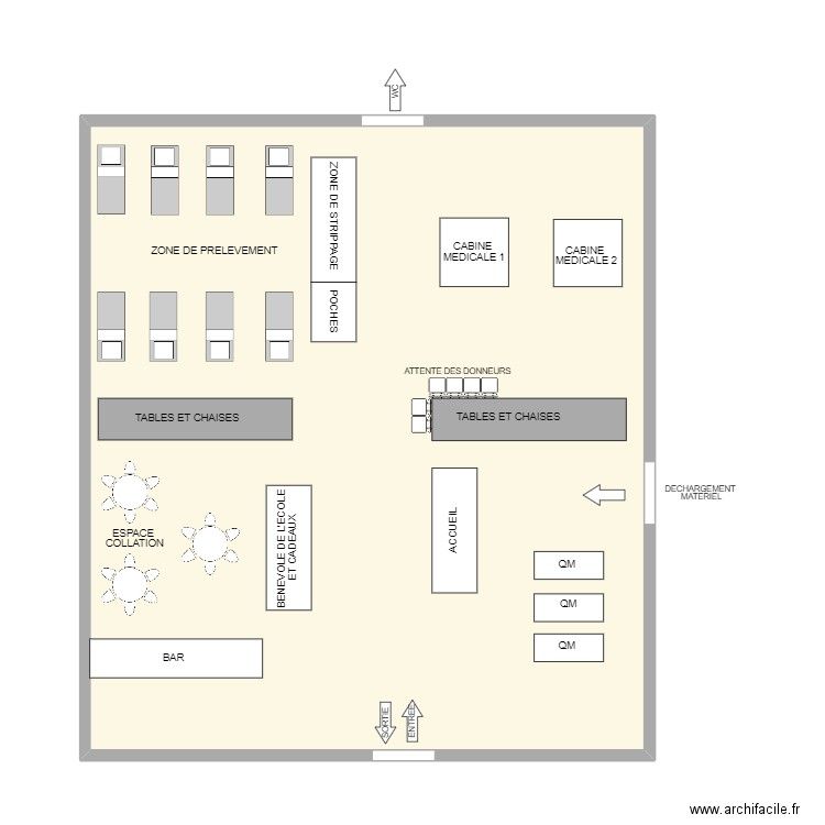 INSTITUT ST JOSEPH CHATELET. Plan de 1 pièce et 72 m2