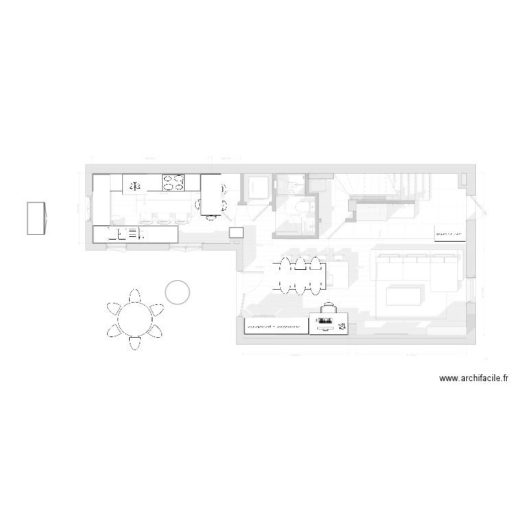 Maison RDC sur plan DT. Plan de 0 pièce et 0 m2