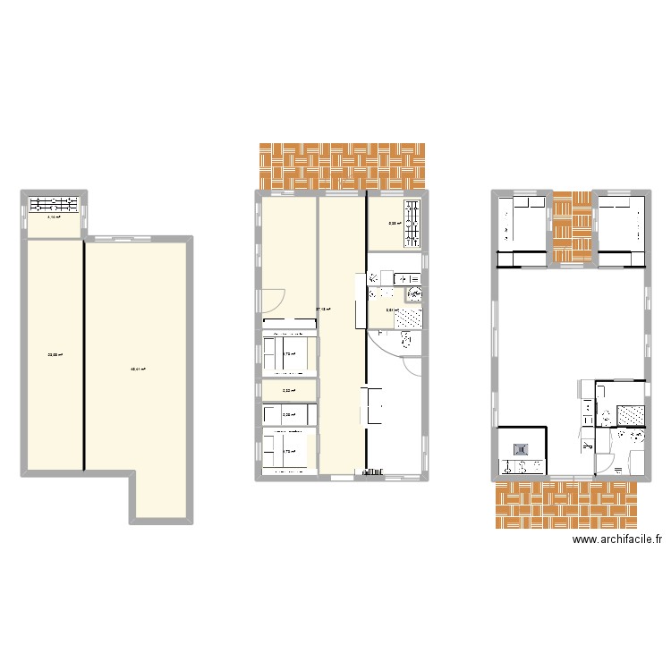 CONTENER 2. Plan de 14 pièces et 288 m2