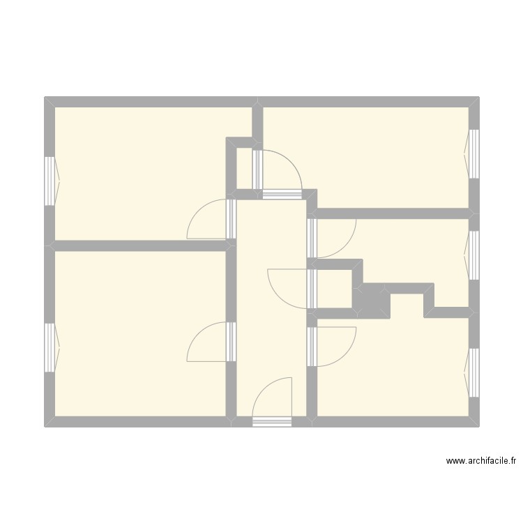 Jacques - Rouen. Plan de 9 pièces et 48 m2