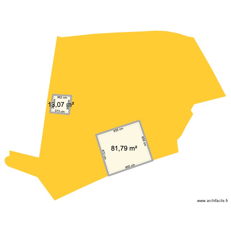 cadastre negru. Plan de 2 pièces et 95 m2