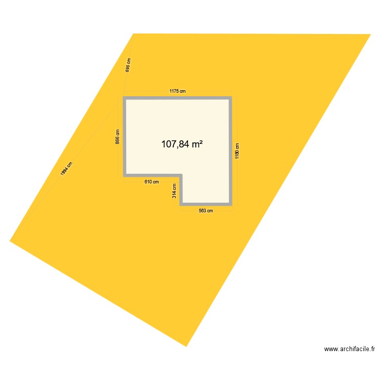 plan cadastrale maison. Plan de 1 pièce et 108 m2