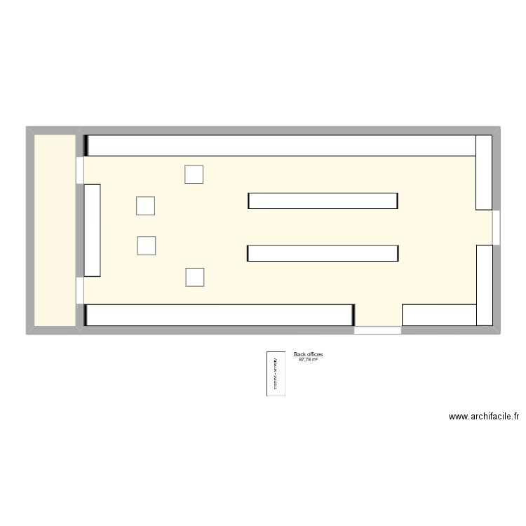 fff. Plan de 2 pièces et 97 m2