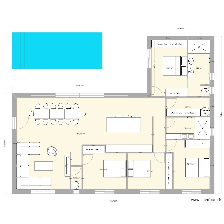 Mora Del Onda - Grande. Plan de 9 pièces et 140 m2