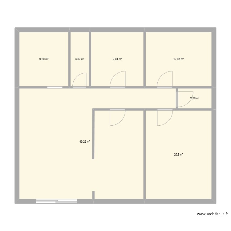 saint bonnet . Plan de 7 pièces et 107 m2