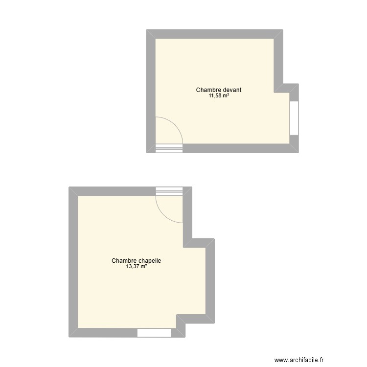 Maison maman. Plan de 2 pièces et 25 m2