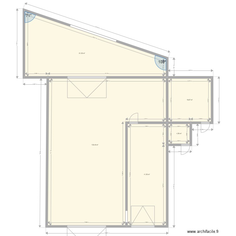 plan finale. Plan de 5 pièces et 266 m2