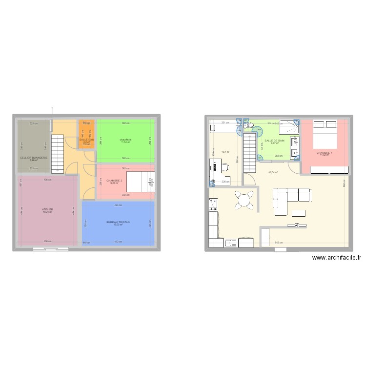 MAISON HAUT. Plan de 11 pièces et 258 m2