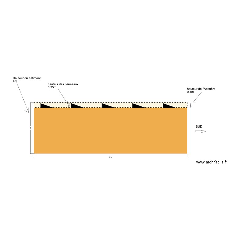 plan de coupe horizontale. Plan de 0 pièce et 0 m2