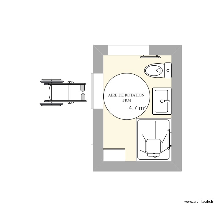 CHARPRENET. Plan de 1 pièce et 5 m2