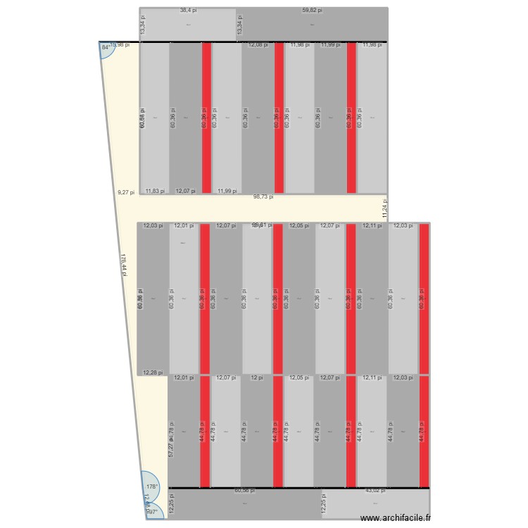 roulotte 2.0. Plan de 38 pièces et 2114 m2