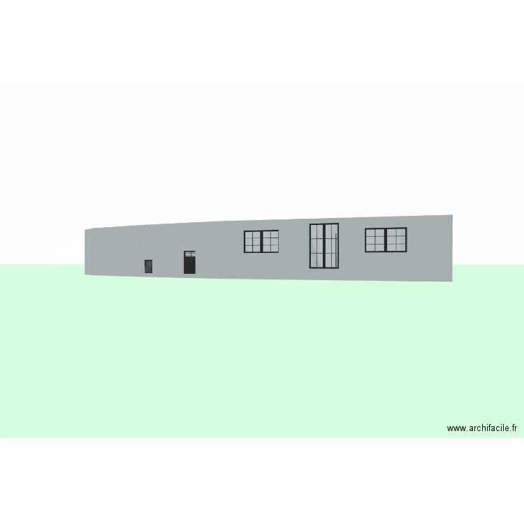 GRANGE. Plan de 5 pièces et 59 m2