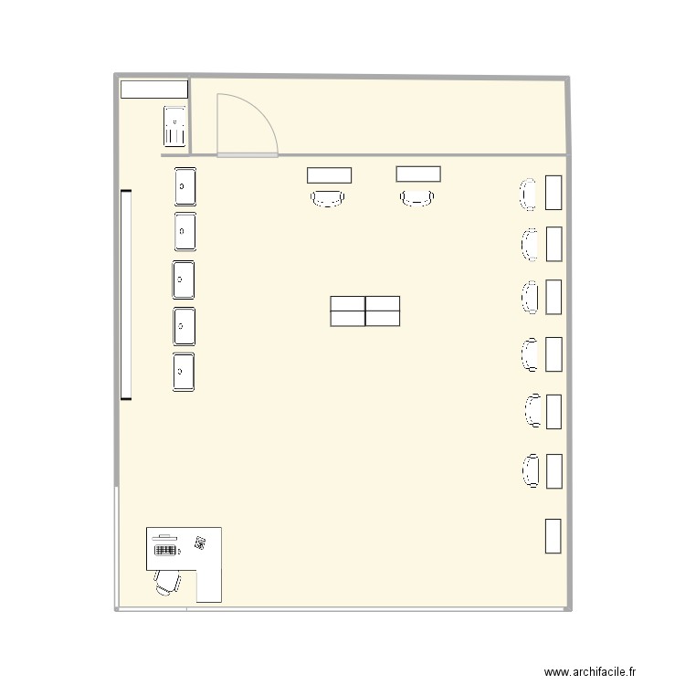 salon lolo. Plan de 2 pièces et 42 m2