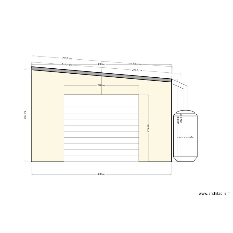 VUE DE FACE. Plan de 0 pièce et 0 m2