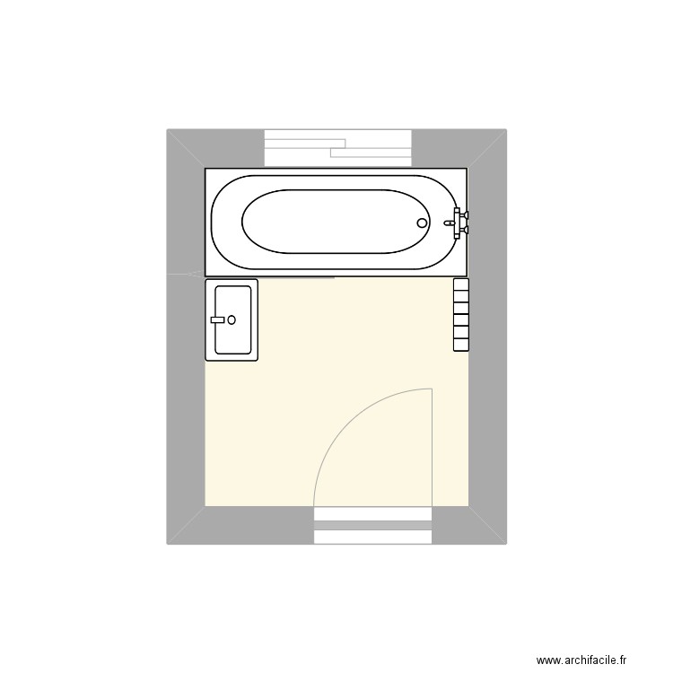 POZE avant aménagement. Plan de 1 pièce et 4 m2