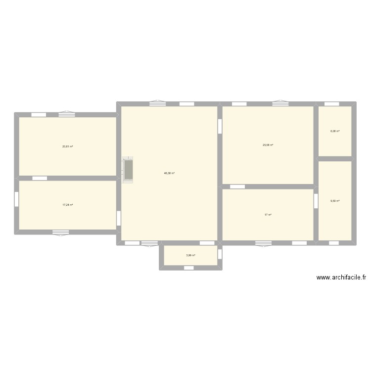 Boz 1.0. Plan de 8 pièces et 146 m2