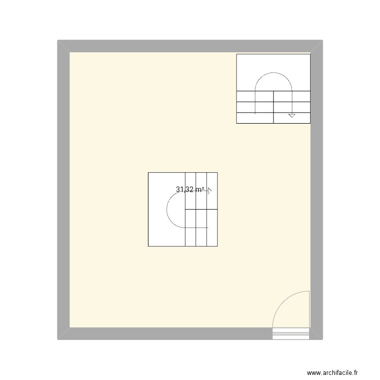 Janzé. Plan de 1 pièce et 31 m2