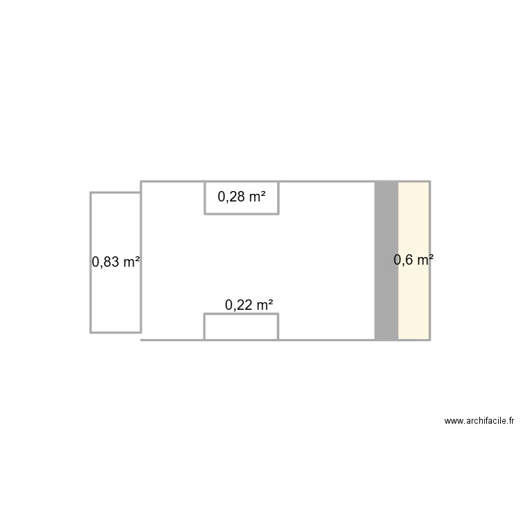 100. Plan de 4 pièces et 2 m2