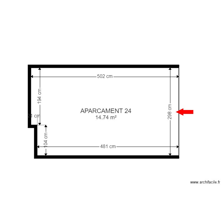 ED. LA SERRERA 3-3. RANSOL. CANILLO. Plan de 1 pièce et 15 m2