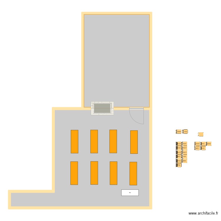 Mariage. Plan de 2 pièces et 176 m2